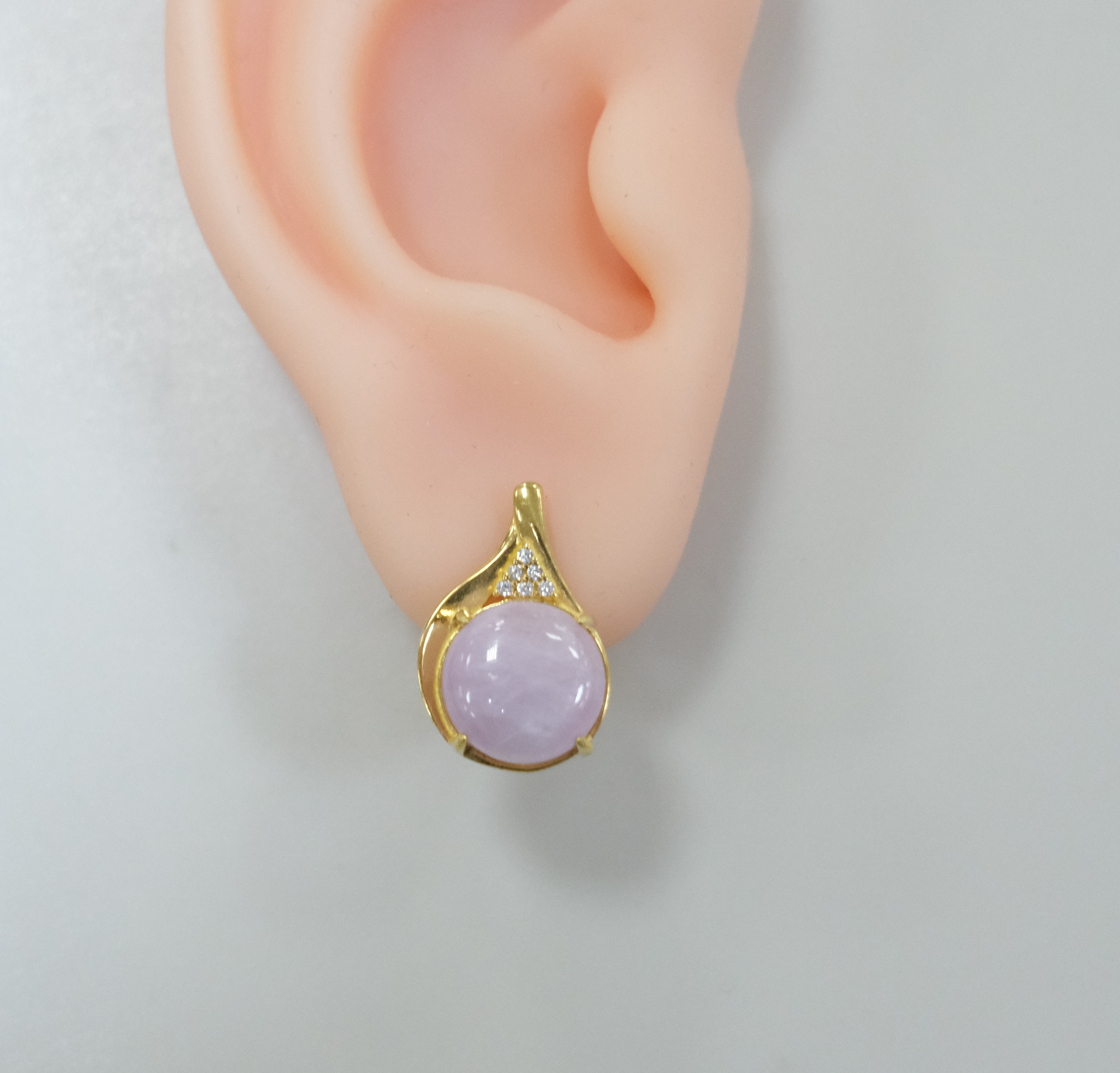Серебряные серьги с кунцитами